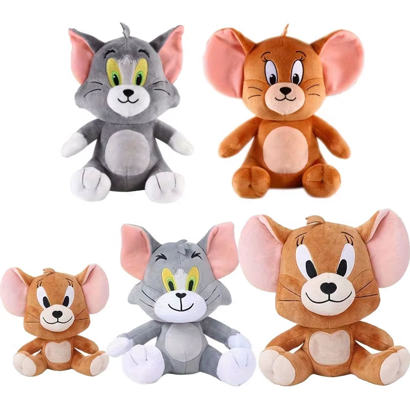 Anime Tom and Jerry Plush Toy Cartoon Movie Figures Cat Mouse Cute Plushies Stuffed Animal Doll Toys for Kids Gift Free Shipping