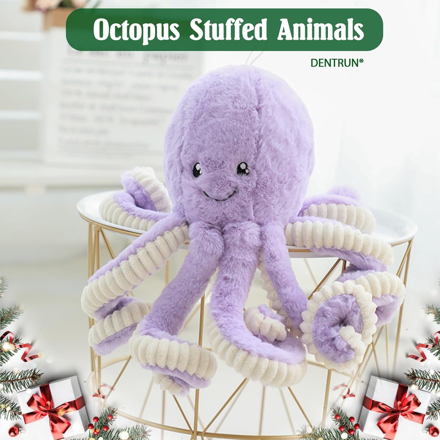 Octopus Stuffed Animals, Giant Octopus Plush Doll Play Toys for Kids Girls Boys Adults Birthday Xmas Halloween Present Stuffed Sea Animals Plushie, 7/16/24/32 Inches, 5 Colors