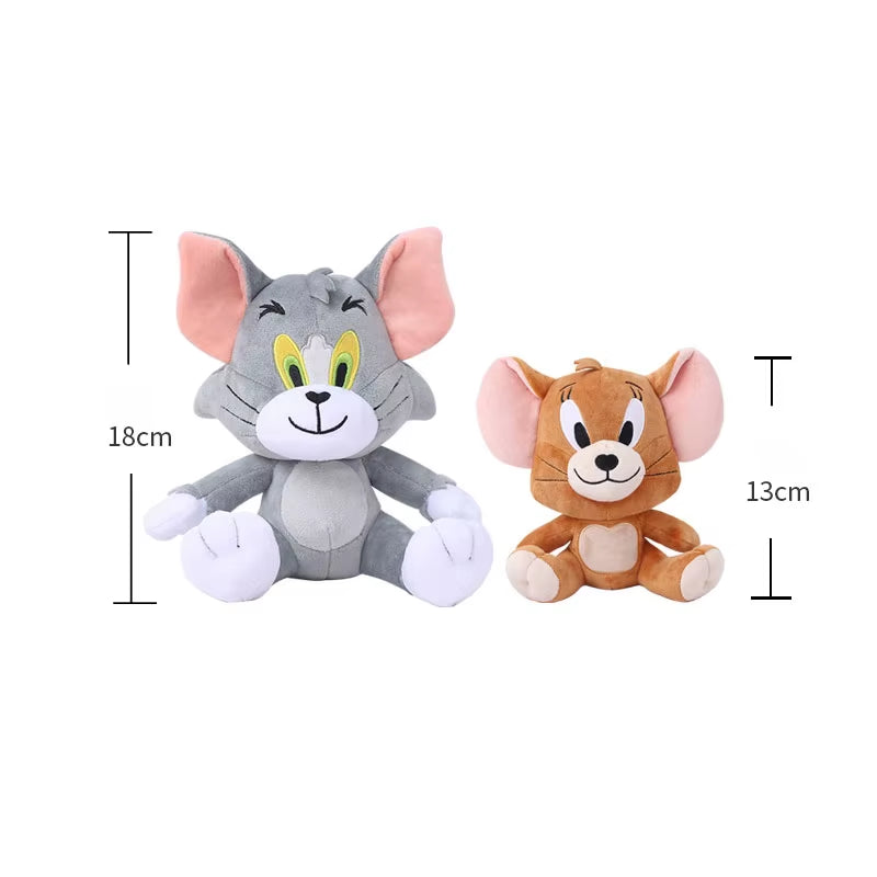 Anime Tom and Jerry Plush Toy Cartoon Movie Figures Cat Mouse Cute Plushies Stuffed Animal Doll Toys for Kids Gift Free Shipping